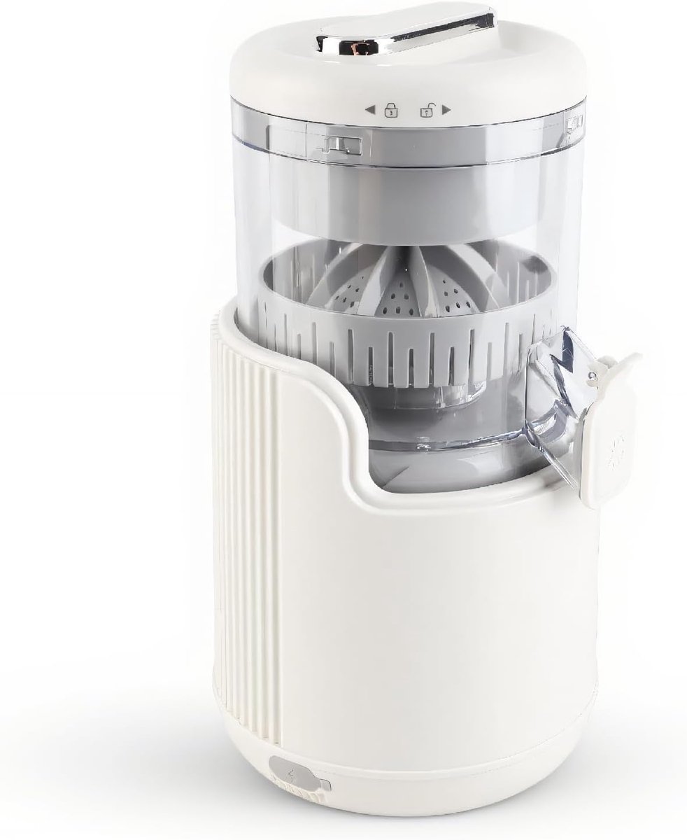 SnelShoppen - Elektrische Citruspers Lekvrij, USB Oplaadbare 360 Graden Motor Juicer, 500ML Mini Draagbare Pers voor Sinaasappel, Limoen, Grapefruit e