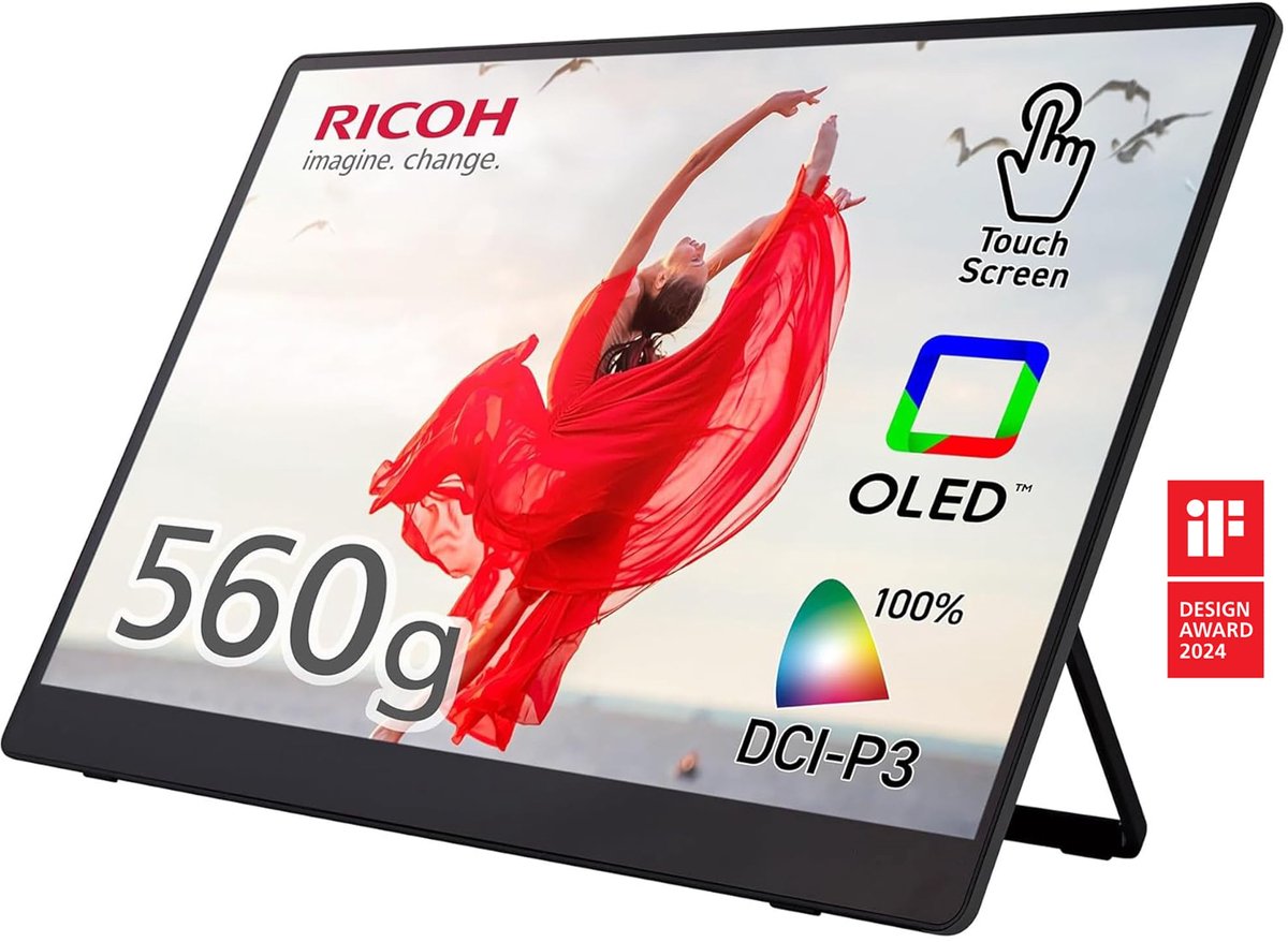 SnelShoppen - Draagbare Monitor 15,6 Inch OLED, Ultraleicht Multi-Touch Scherm, USB-C Portable Monitor voor Thuis, Werk en Reizen