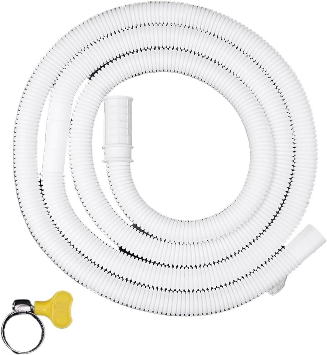 Afvoerslang Wasmachine - Afvoerbuis Verlenger - Water Afvoeren - Flexibel Materiaal - 2 m - Wit