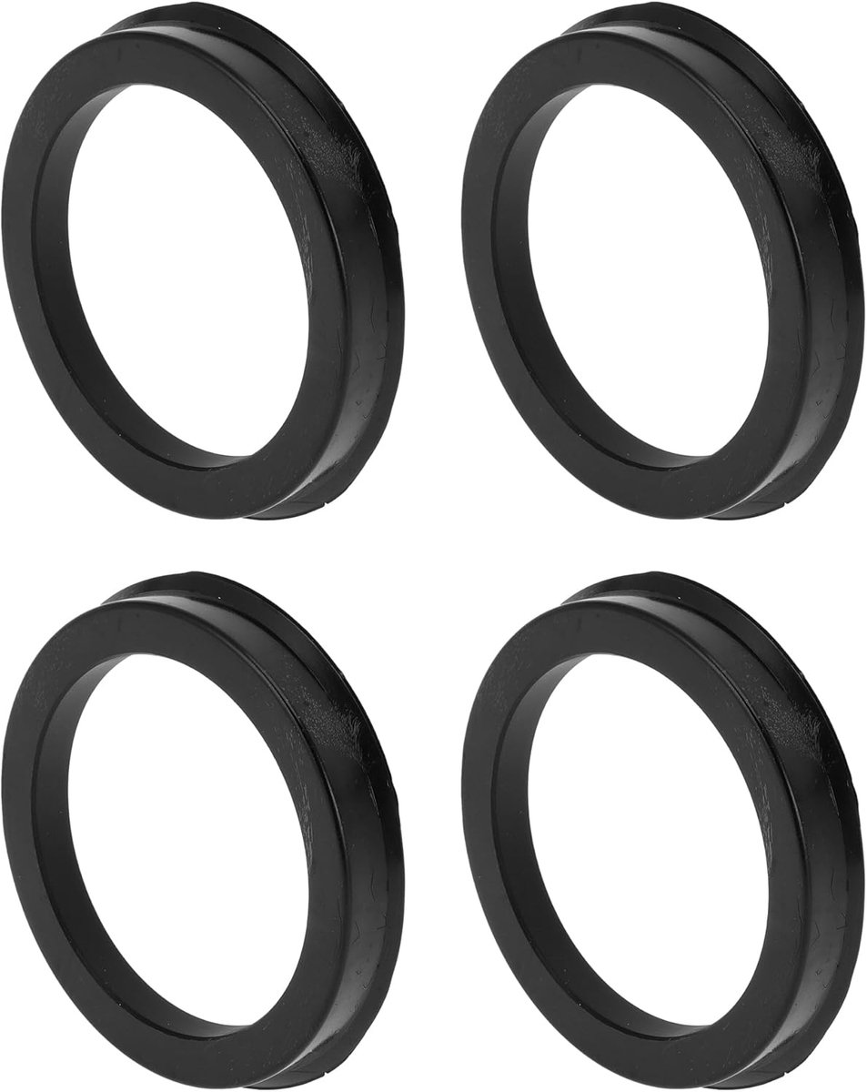 72mm to 56mm Car Wheel Hub Centric Rings Black Polycarbonate Wheels Center Axle Shock Absorbing Hubrings 4Pcs - ShopVlot