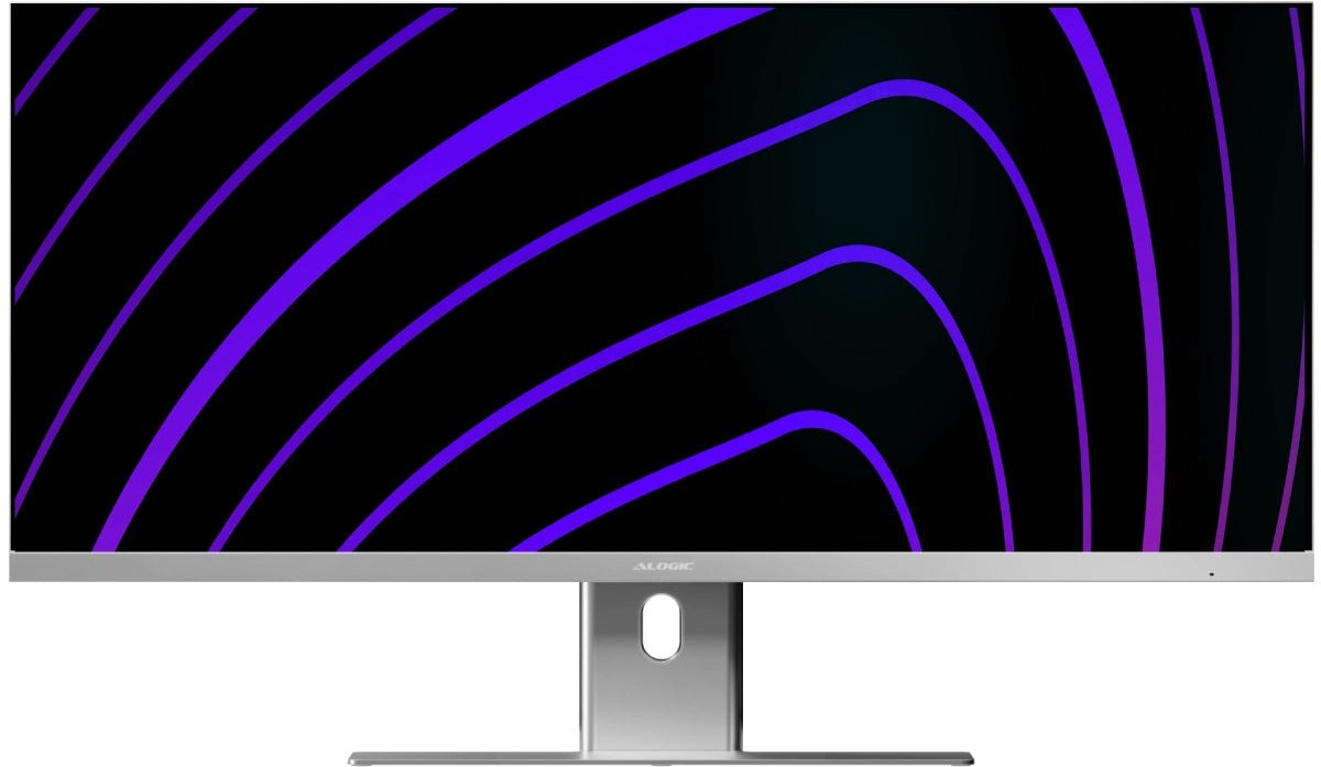 Alogic Edge 34 Ultrawide Monitor (WQHD) – Resolutie 3440 x 1440 (UWQHD) – Pixeldichtheid 110 PPI – USB-C Host Verbinding (90W Opladen en Data, DP Alt Mode voor Video) - Grijs