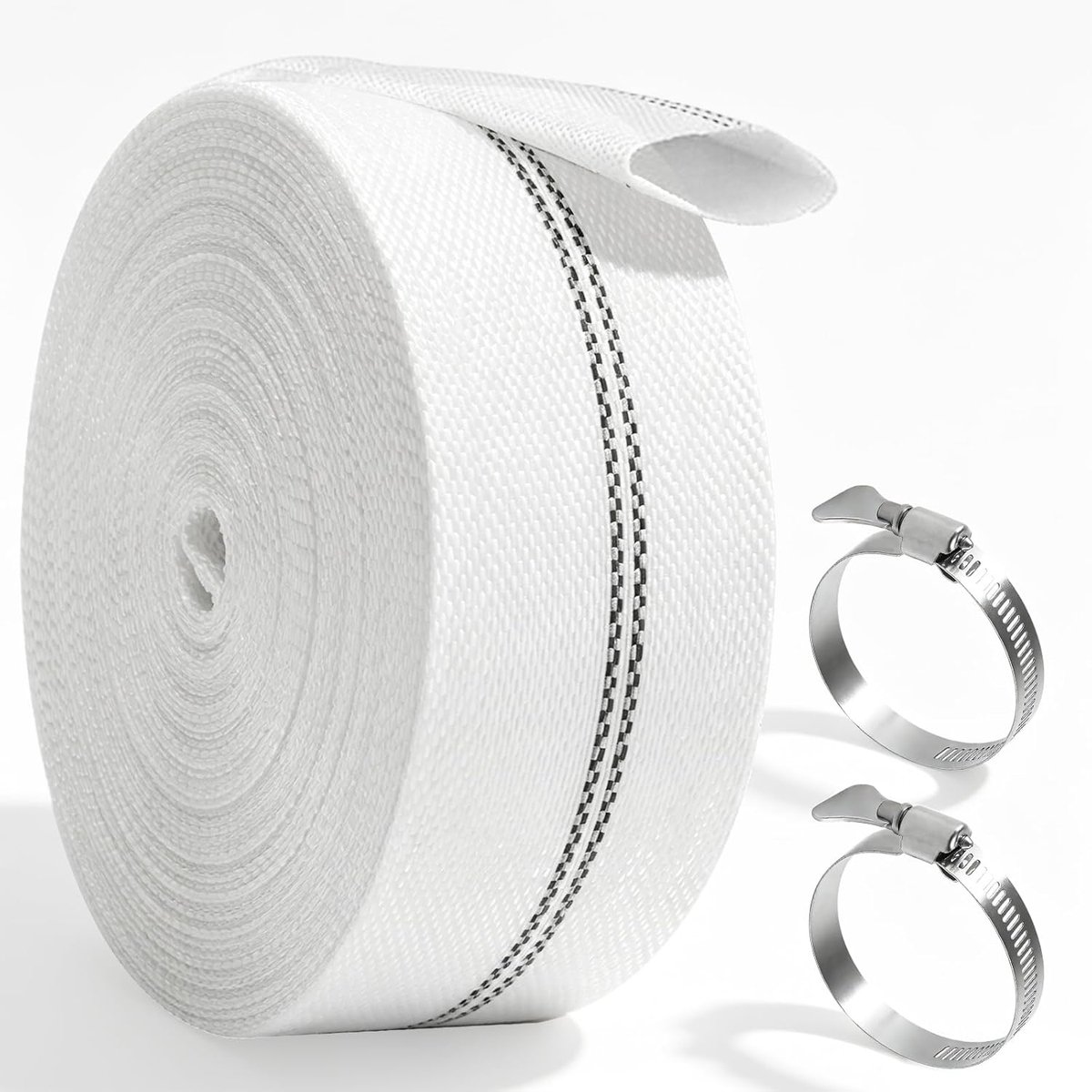 Begonia 10 m Ø 32 mm industrial hose, fire hose 1-1/4 inch - Woven Hose Set with Hose Clamp, Flat Hose, Garden Hose - ShopVlot