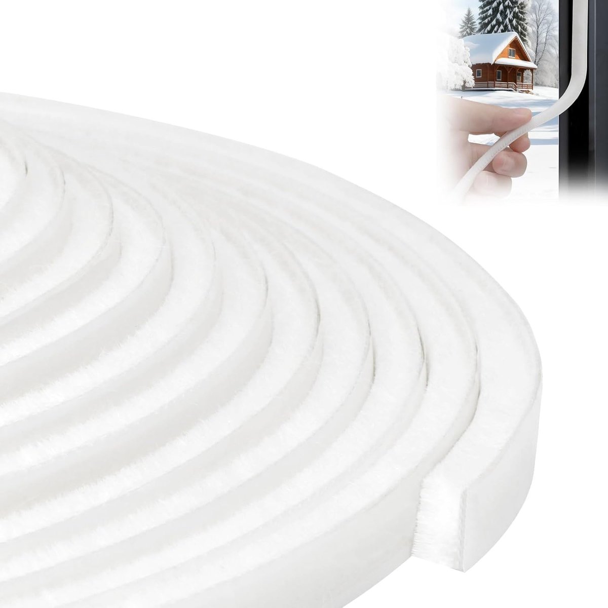 YOUSHARES Raamafdichtingsstrip - Deurisolatielijst 6 mm (L) x 9 mm (B) x 5 mm (T), zelfklevend, wit, tochtstrip voor - ShopVlot
