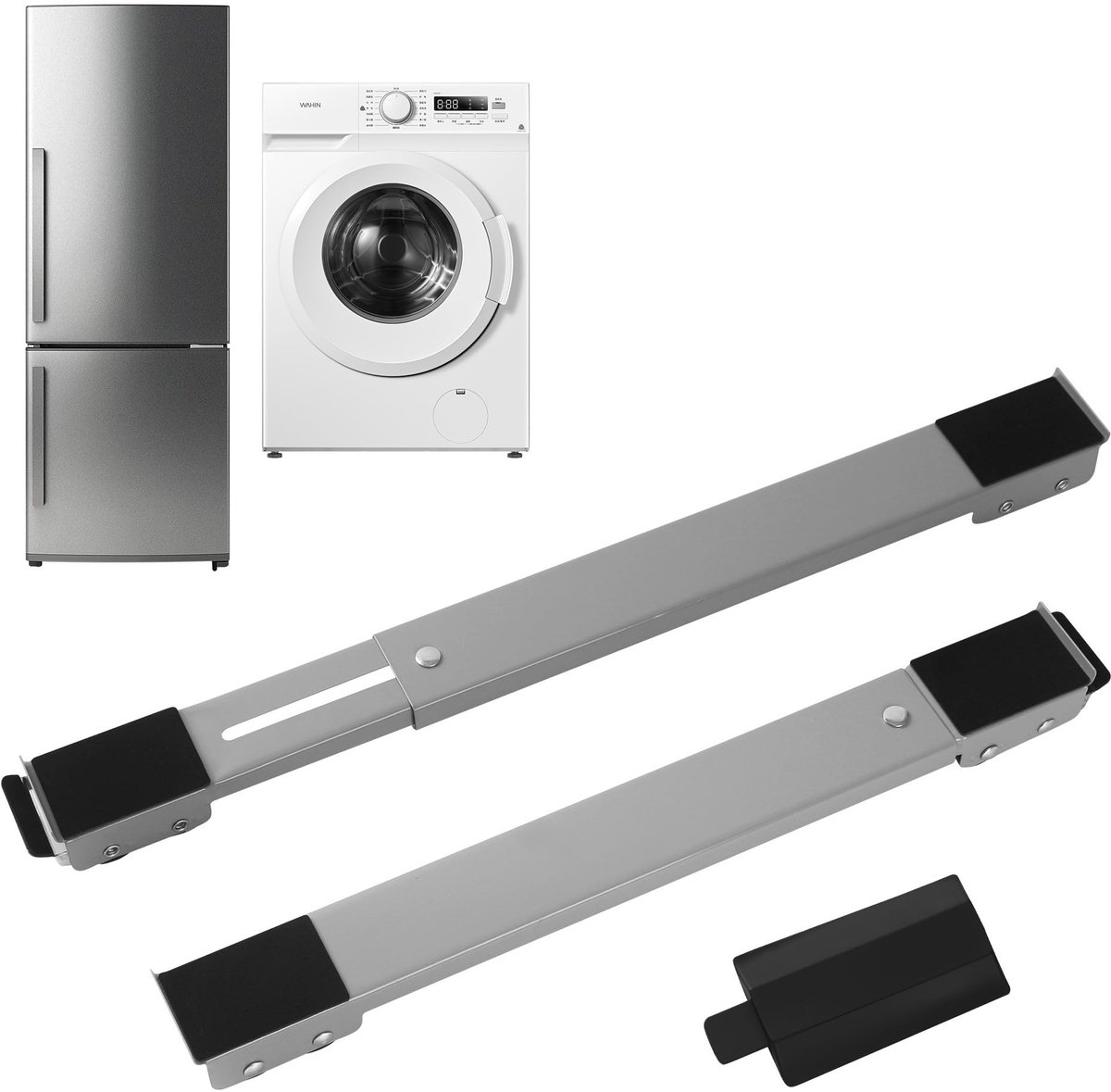 Omgoods - 2 Stuks Verstelbare Basis voor Wasmachine en Droger, Universeel