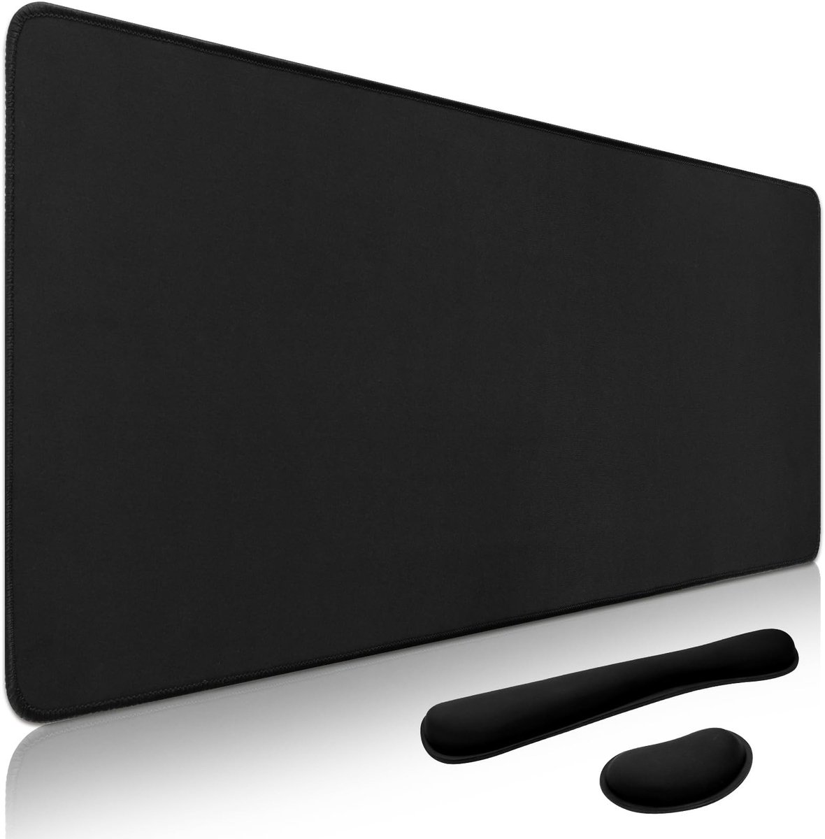 Omgoods - Ergonomische Muismat met Gel Kussen - 900 x 400 mm - Zwart