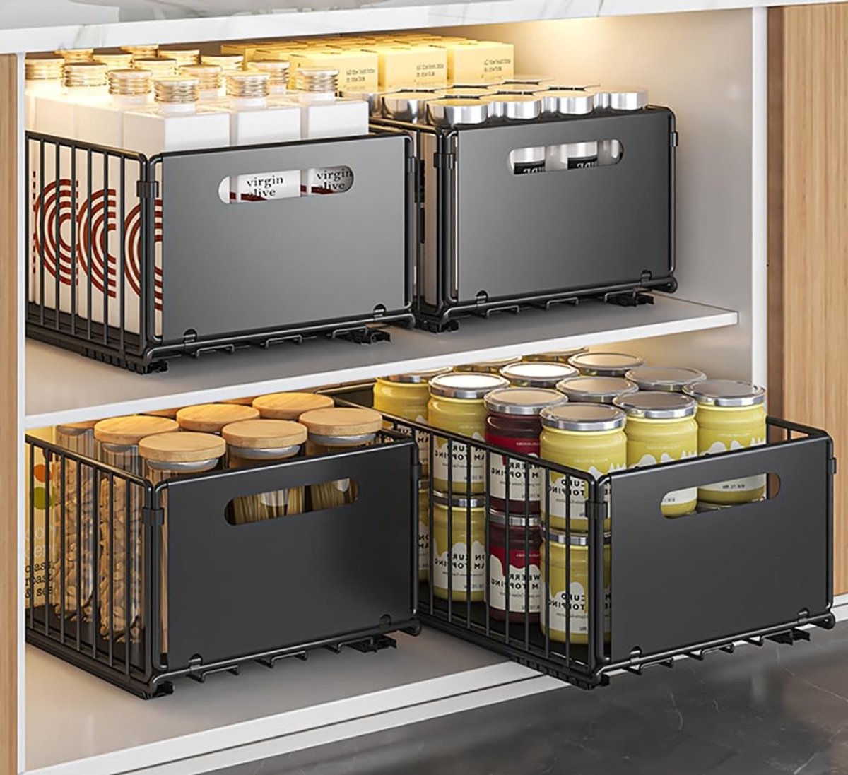 Omgoods - Uittrekbare Keukenorganizer met Glijdende Planken