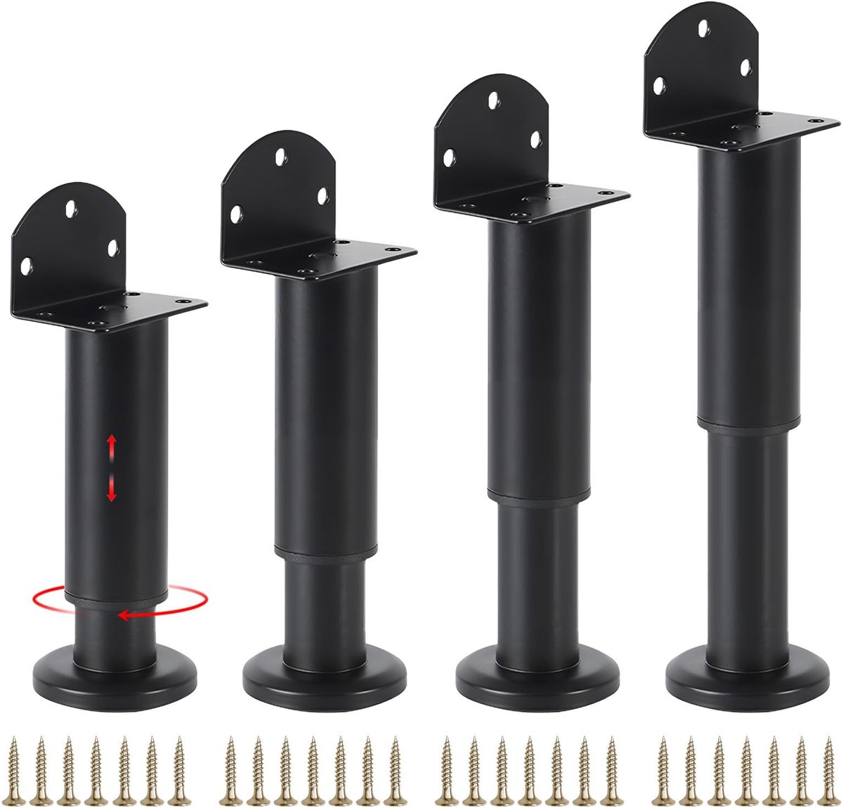 Omgoods - Verstelbare Meubelpoten Set van 4 voor DIY Projecten