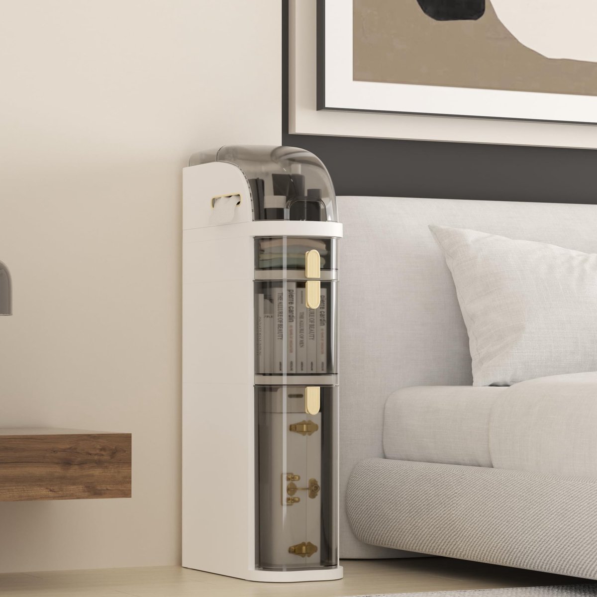 Omgoods - Compacte Badkamerkast met 3 Lades en Wielen