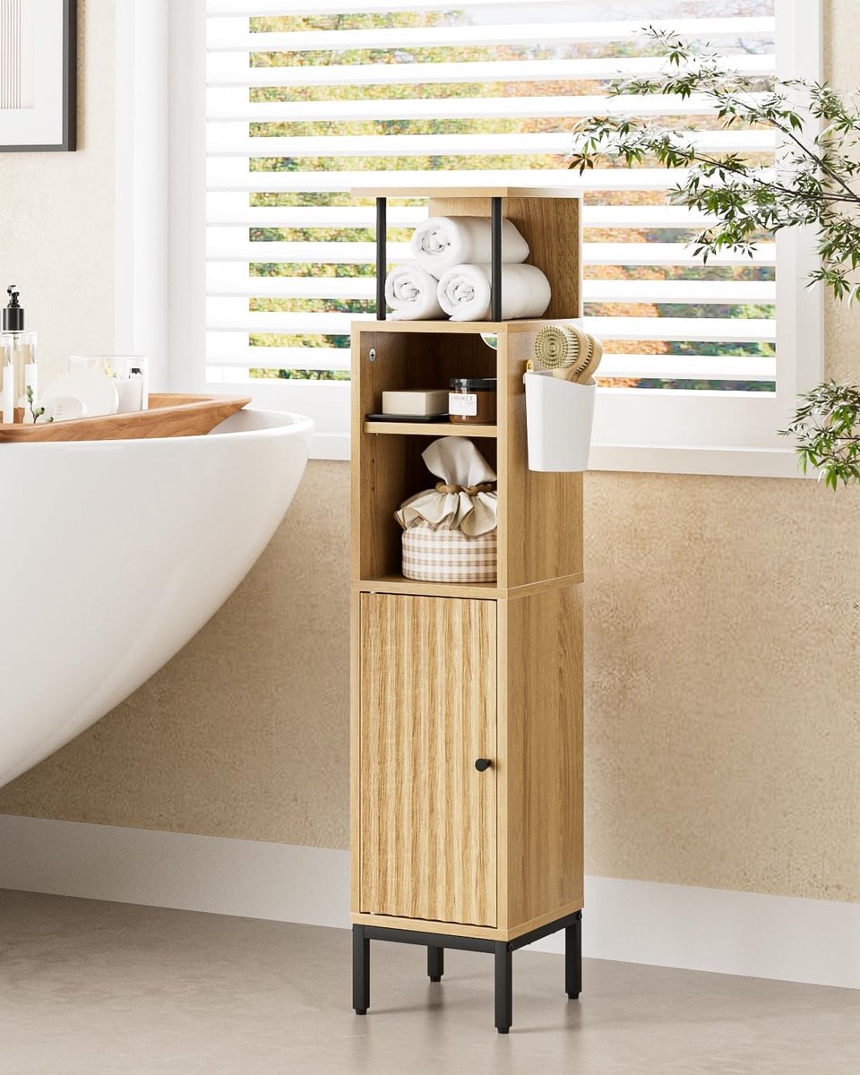 Omgoods - Vrijstaand Badkamer Meubel met Slim Design en Deur