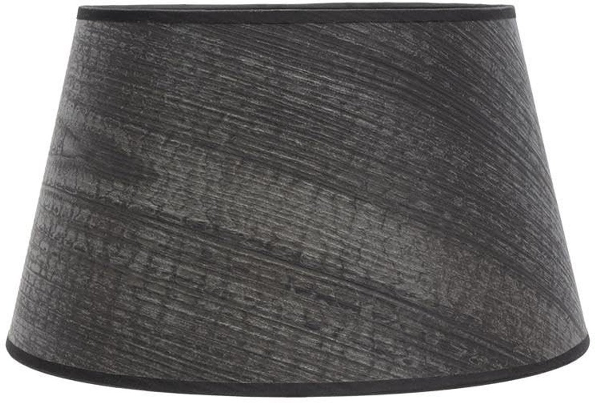 Omgoods - Conische Lampenkap E27 van Zwart Hout