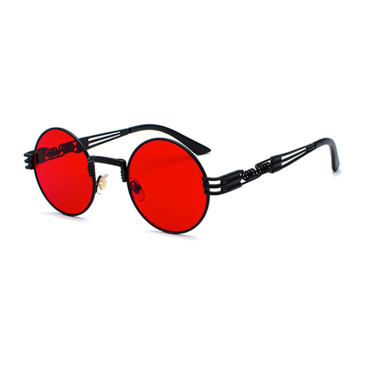 Omgoods - Vintage Ronde Zonnebril - Steampunk-Design UV400 Bescherming voor Dames en Heren