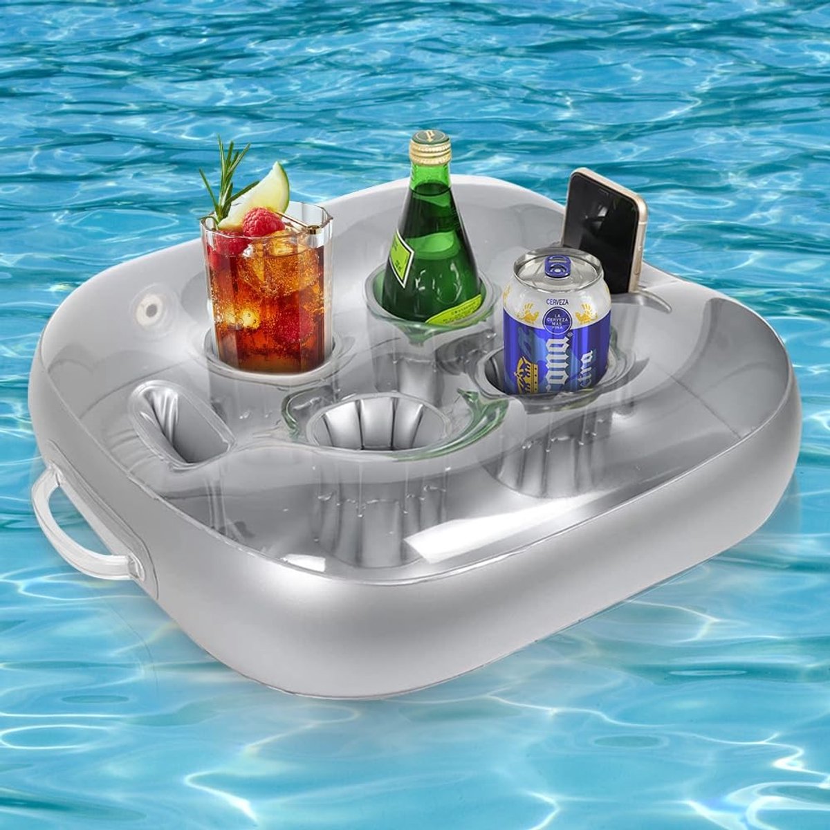 Omgoods - Opblaasbare Drinkhouder met 6 Gaten voor Zwembad en Feesten
