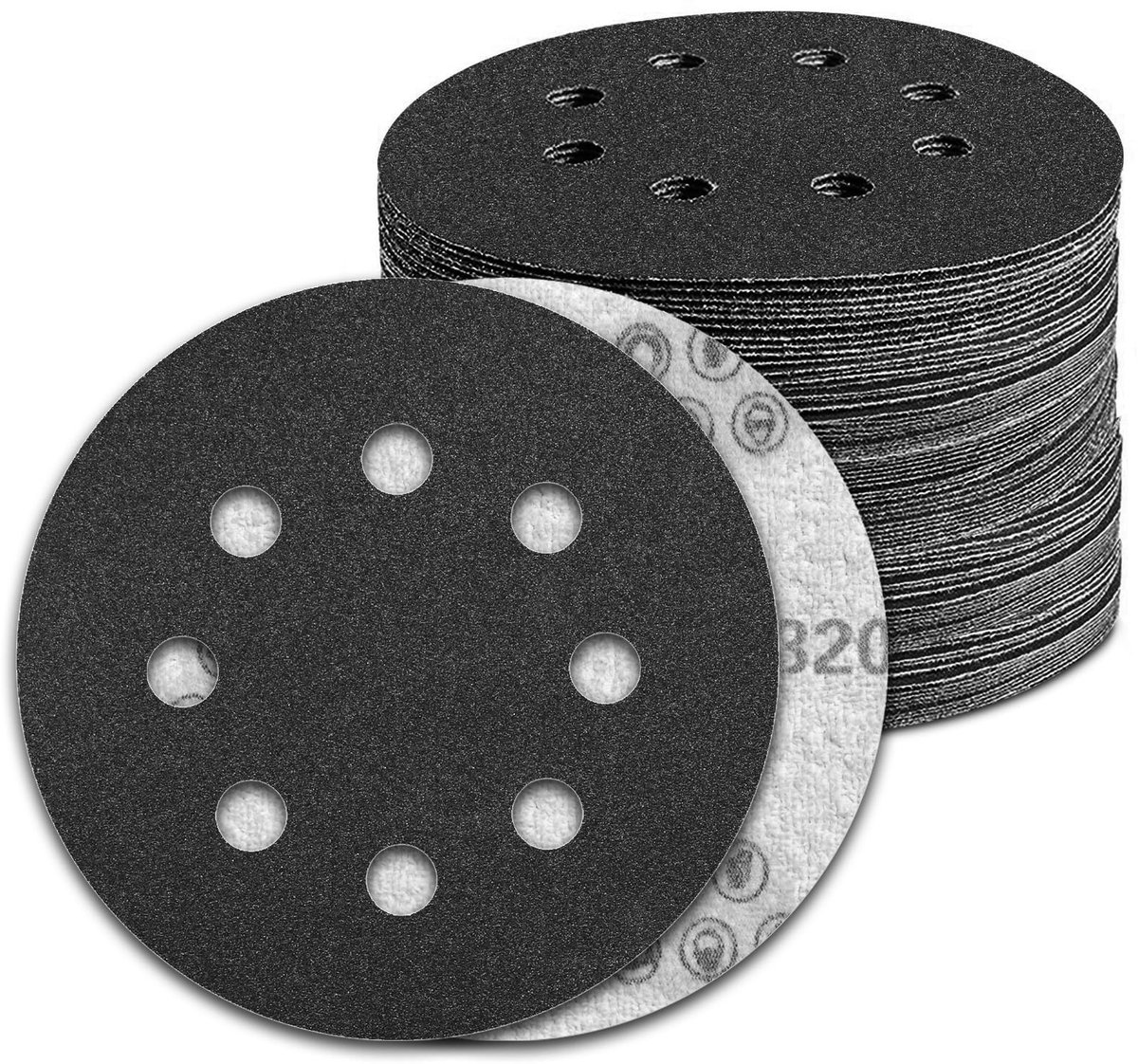 Omgoods - 100 Stuks Nat Schuurpapier 125mm met Kleefrand