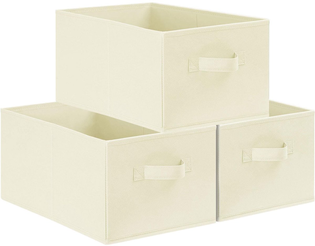 Omgoods - Set van 3 Grote Opbergdozen in Beige