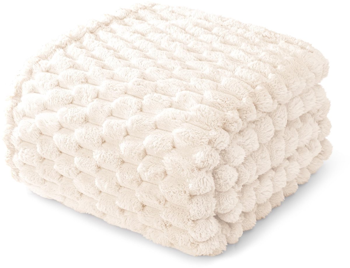 Omgoods - Fluffy 3D Jacquard Deken met Walvissen