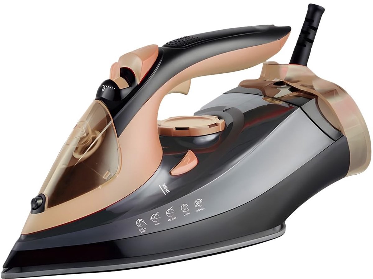 Omgoods - Strijkijzer met XL Keramische Platen en 330 ml Tank 2600 W