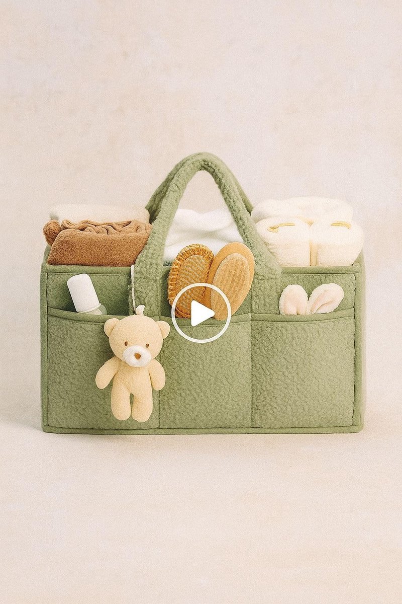 Omgoods - Baby Luier Caddy Organizer met Handvatten, Grote Opbergbak