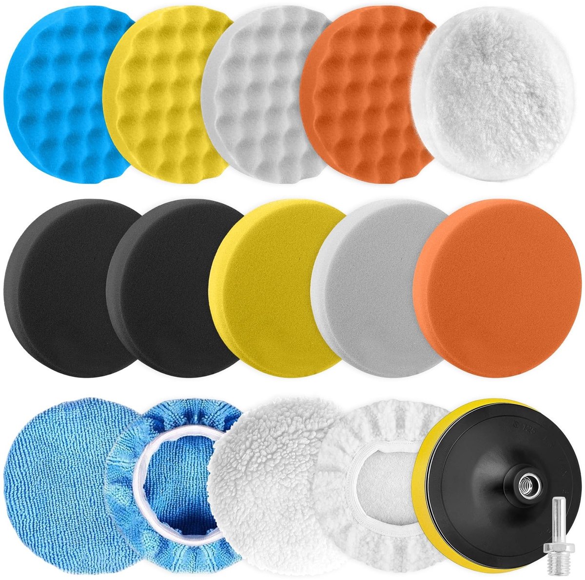 Omgoods - 16-Piece Auto Polijstset met Adapter