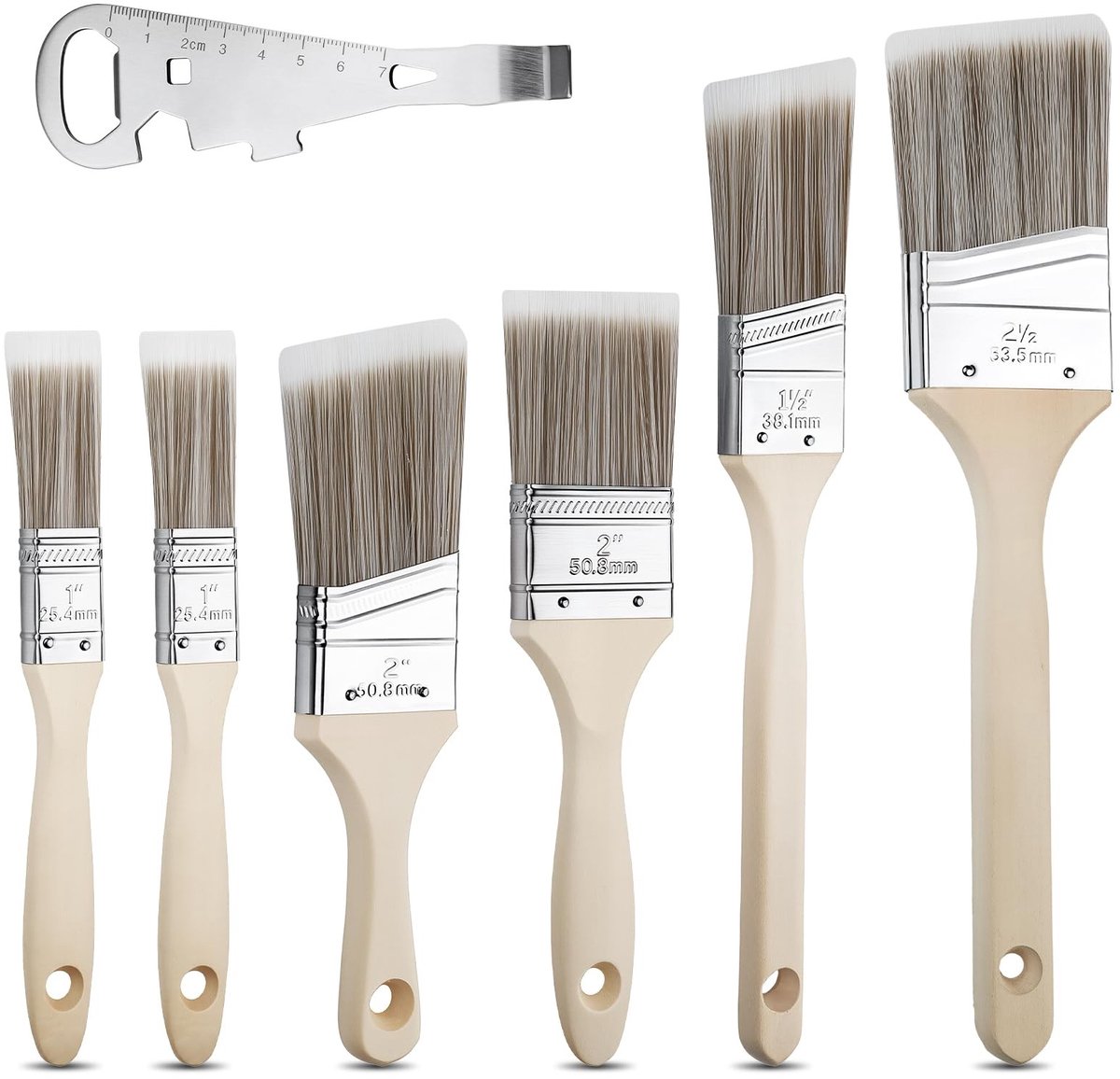 Omgoods - Set van 7 Professionele Schilderpenselen voor Diverse Toepassingen