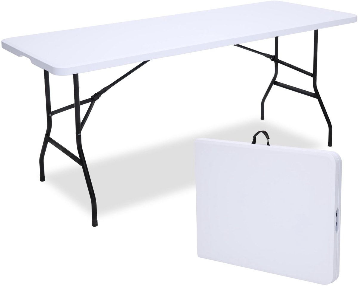 Omgoods - Vouwtafel - 180 x 70 x 74 cm - Draagbare Tuin- en Campingtafel