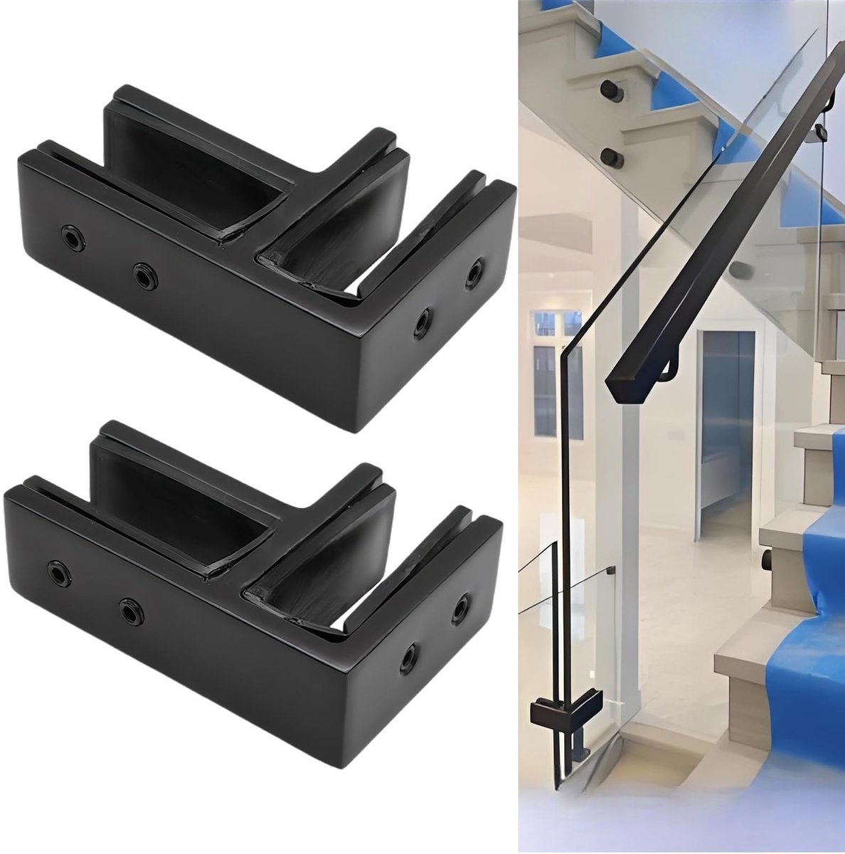 Omgoods - 304 Roestvrijstalen Glasbevestigingsklem voor Balustrades
