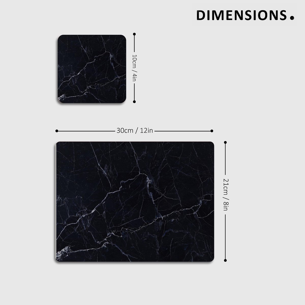 Omgoods - Set van 6 Onderzetters en Placemat voor Elegante Tafels