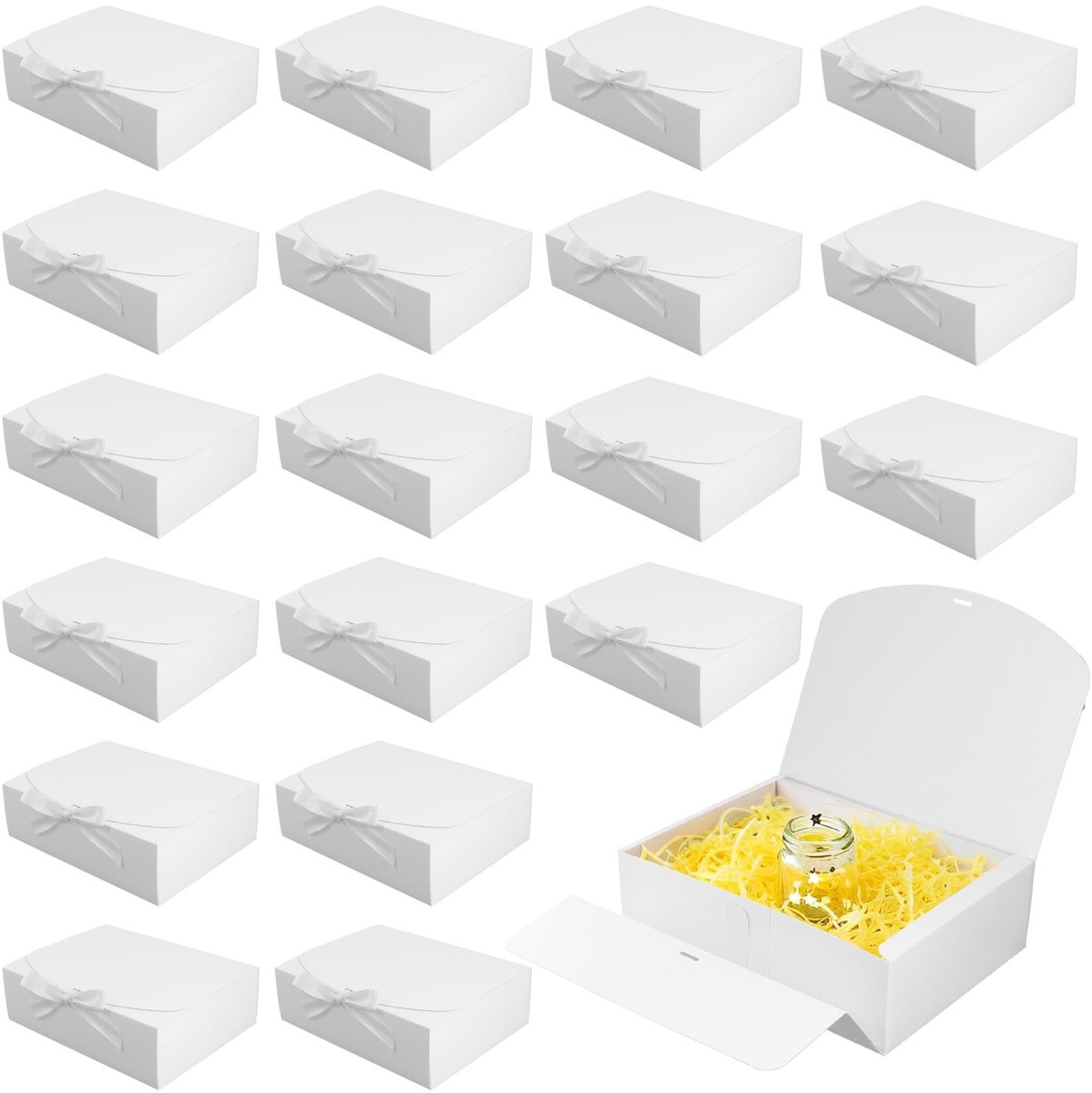 Omgoods - 20 Stuks Witte Cadeau Dozen met Deksel
