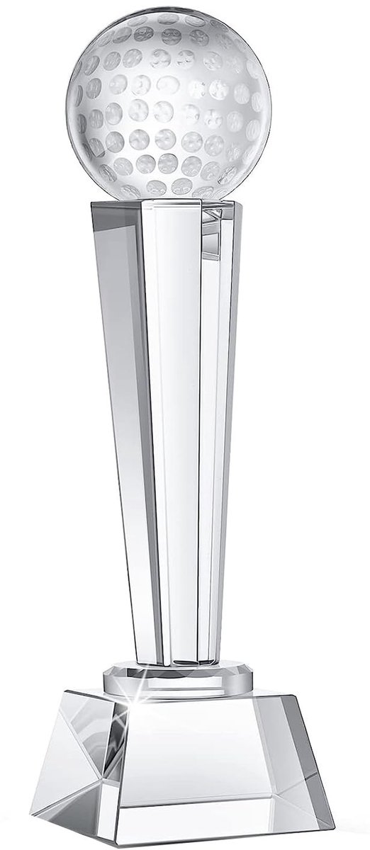 Omgoods - Kristallen Golf Trofee, 9 x 2.7 Inch voor Toernooien en Decoratie