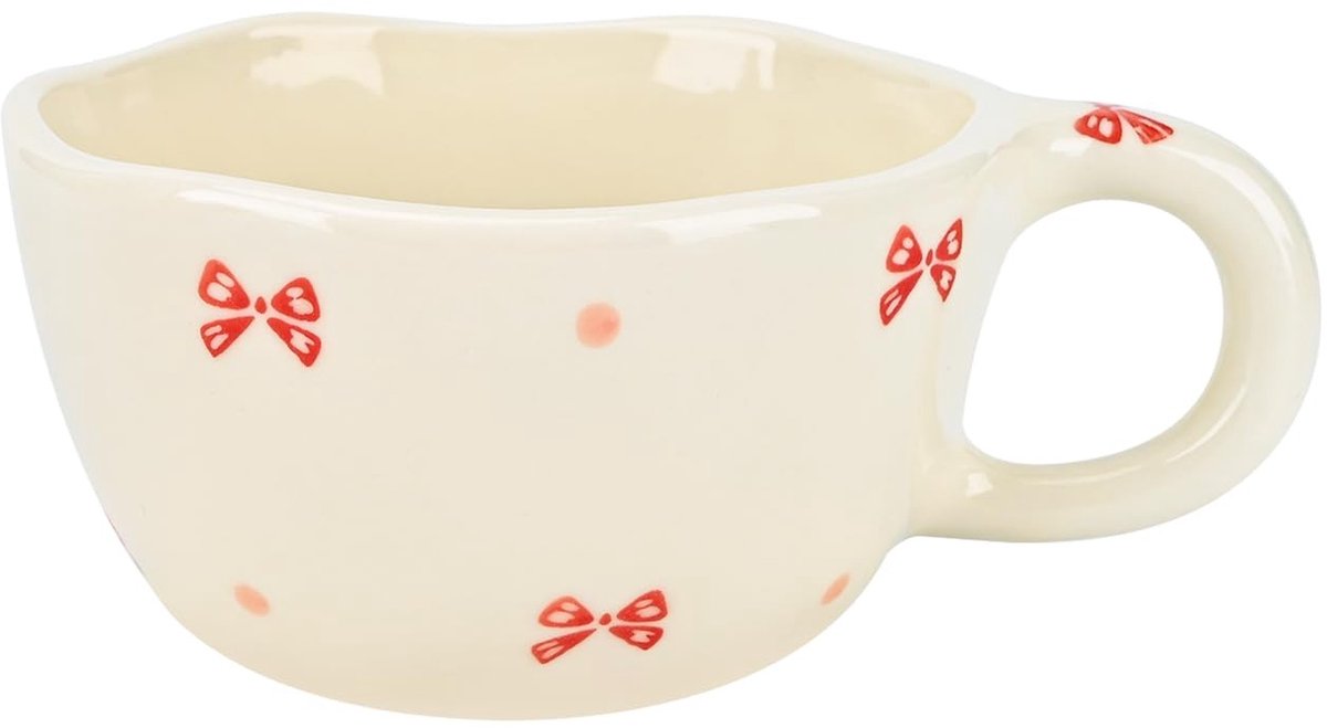 Omgoods - Handgemaakte Keramische Koffiemok met Schattig Design voor Thee en Koffie, 250ml