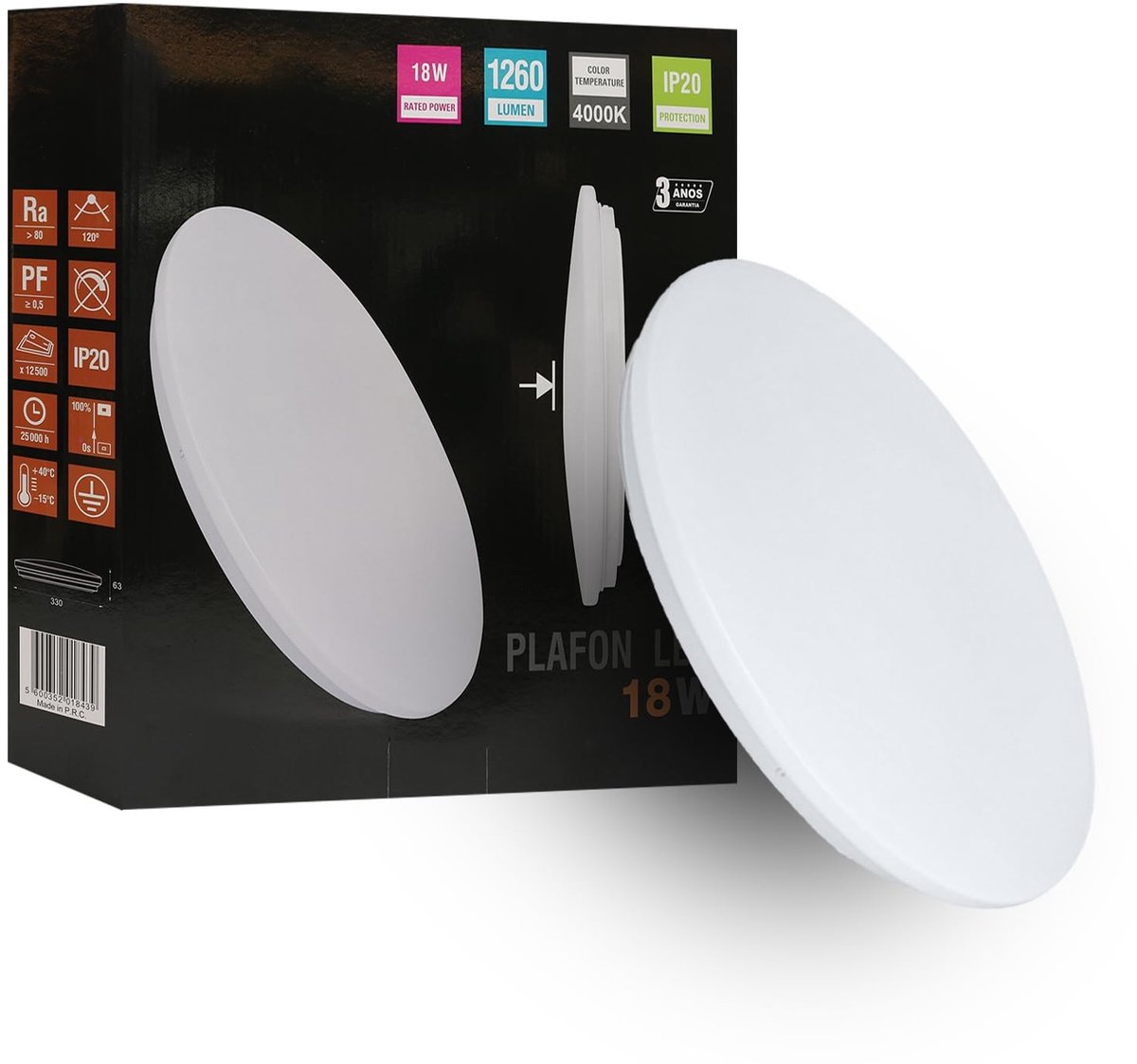Omgoods - LED Plafondlamp Ø33CM voor Badkamer en Woonkamer