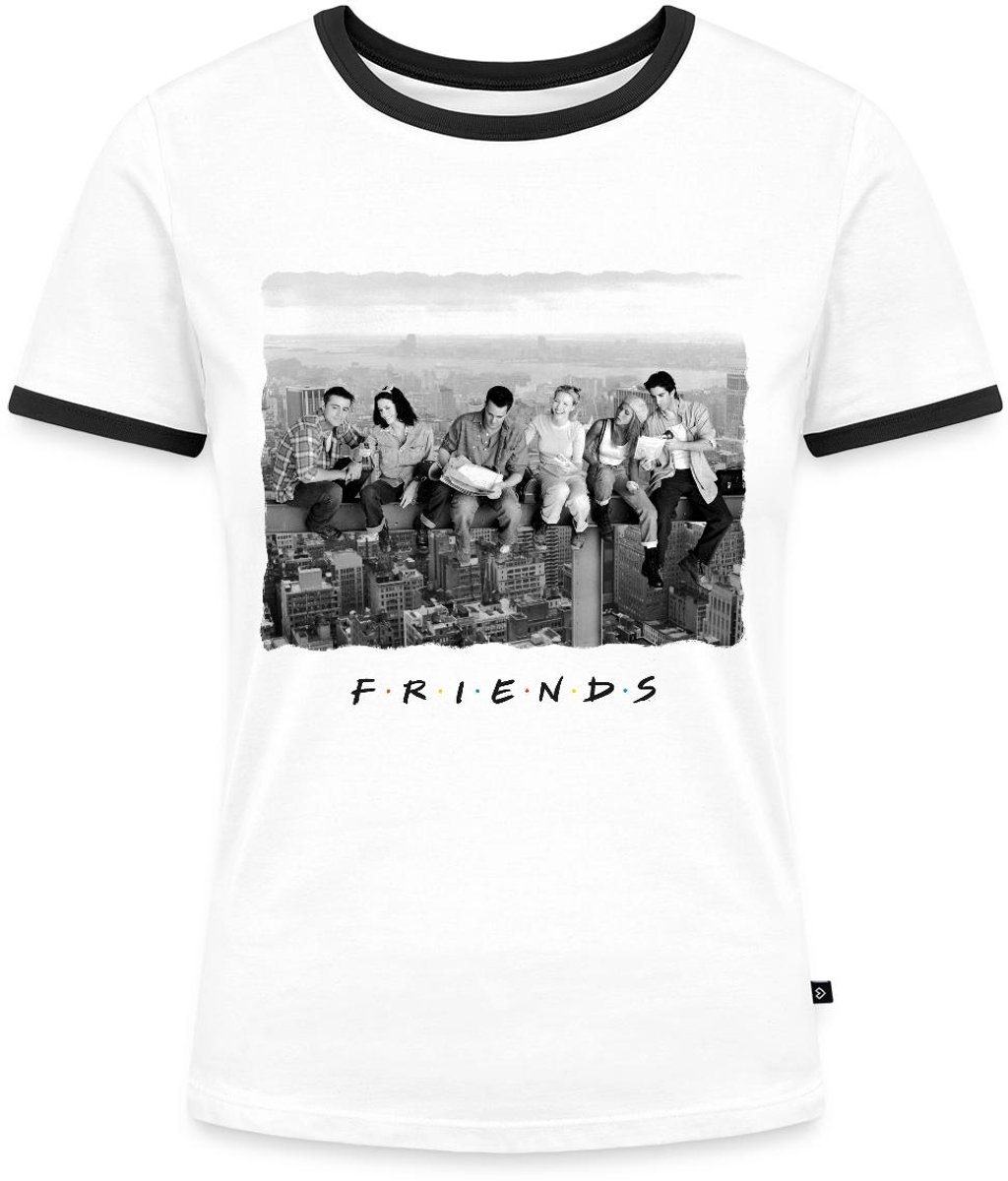 Friends New York Lunch Atop Skyscraper Parodie Vrouwen Contrast Shirt
