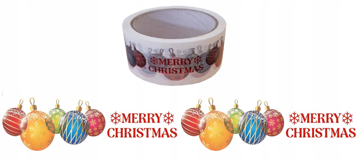 Kerst Inpaktape 48mm x 60m - Feestelijke Cadeauverpakking