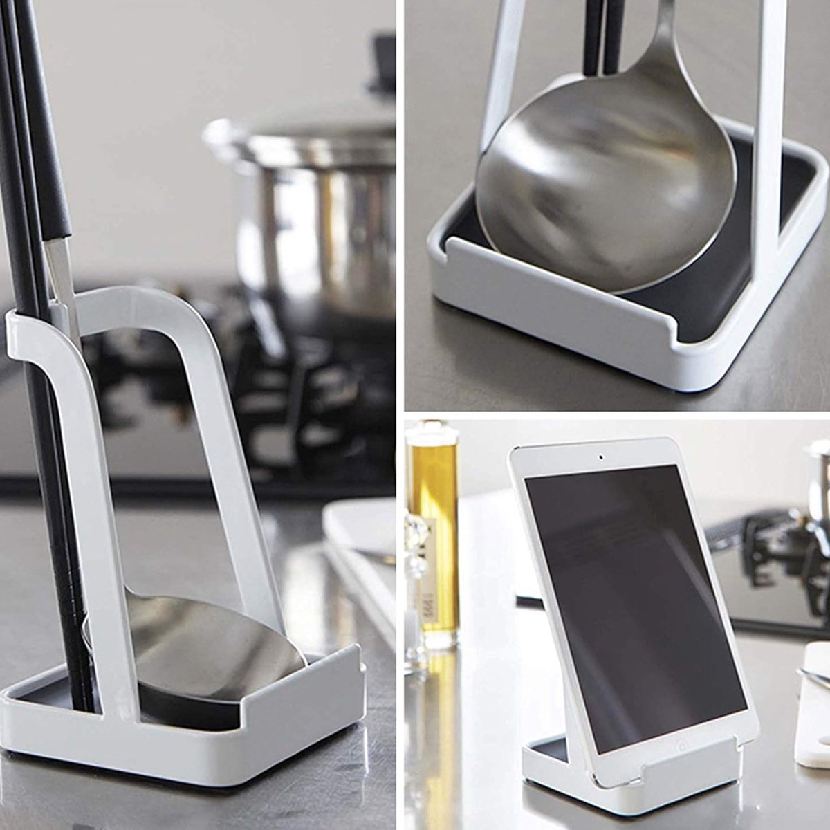 Krumble Spoon holder - Spoon stand Lid - Serving spoon stand - Kitchenware standard - 10 x 10 x 15 cm (lxwxh) - ShopVlot