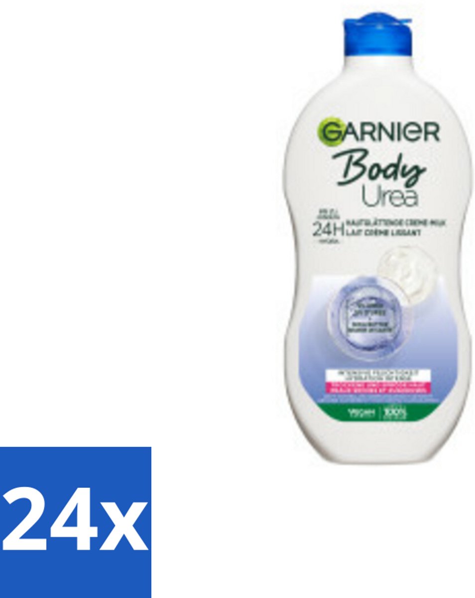 24 x Garnier - Body - Bodylotion - Urea - Gladmakend - Karitéboter - 400 ml - Bodylotion - Urea - Karitéboter - Droge Huid - Hydratatie