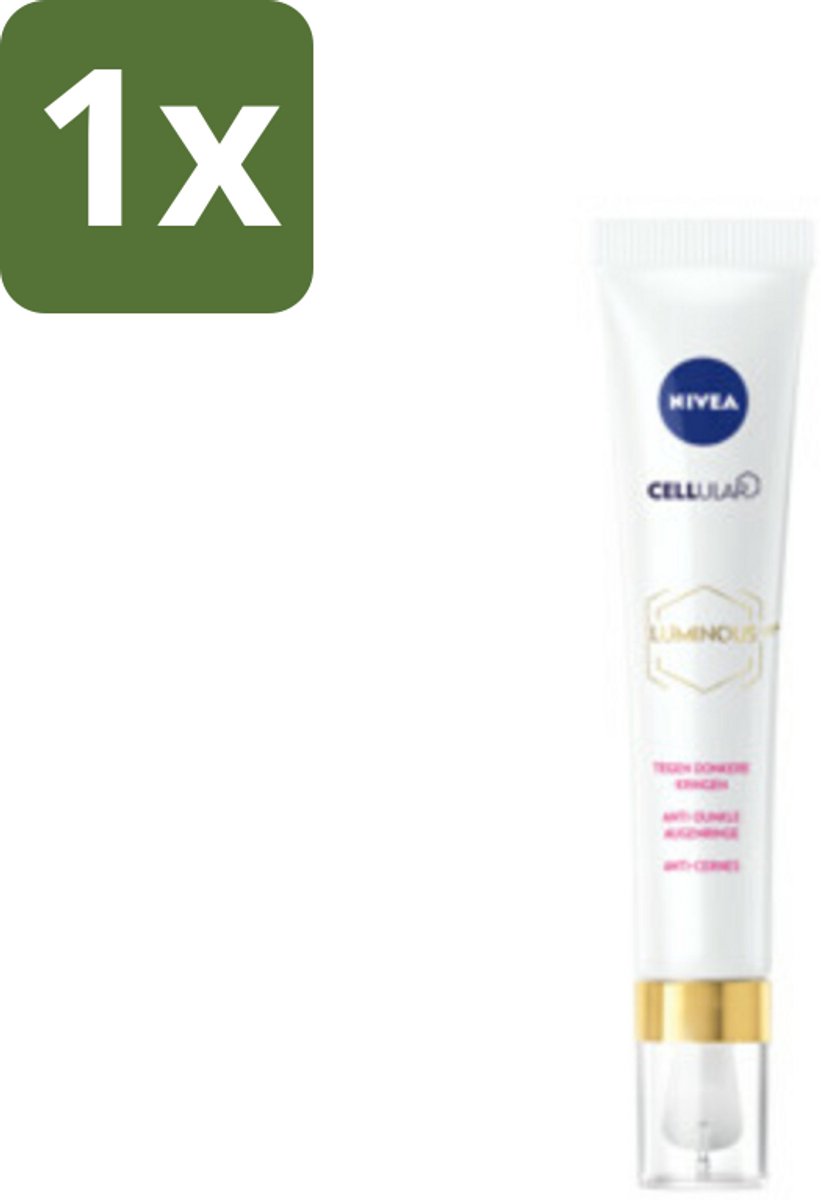 1 x NIVEA - Oogcrème - CELLular LUMINOUS630 - Tegen donkere kringen, wallen & rimpels - Voor alle huidtypen - Met Hyaluronzuur & Cafeïne - 15 ml - Oogcrème - Donkere Kringen - Wallen - Rimpels - Oogcontour