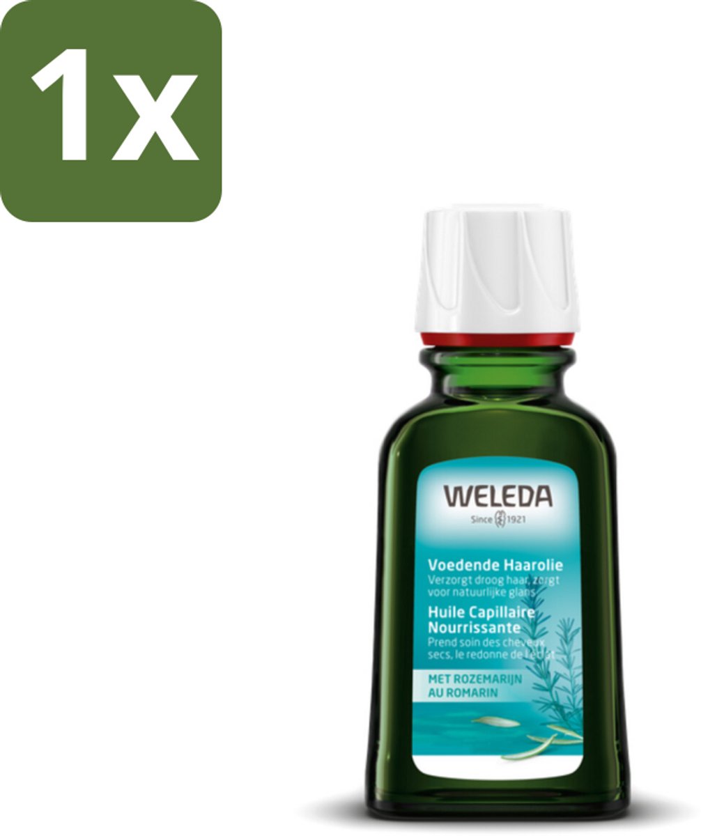1 x WELEDA - Haarolie Voedend - Rozemarijn - 50 ml - Haarolie - Voedende Haarolie - Rozemarijnhaarolie - Natuurlijke Haarolie - Gezonde Haarpunten