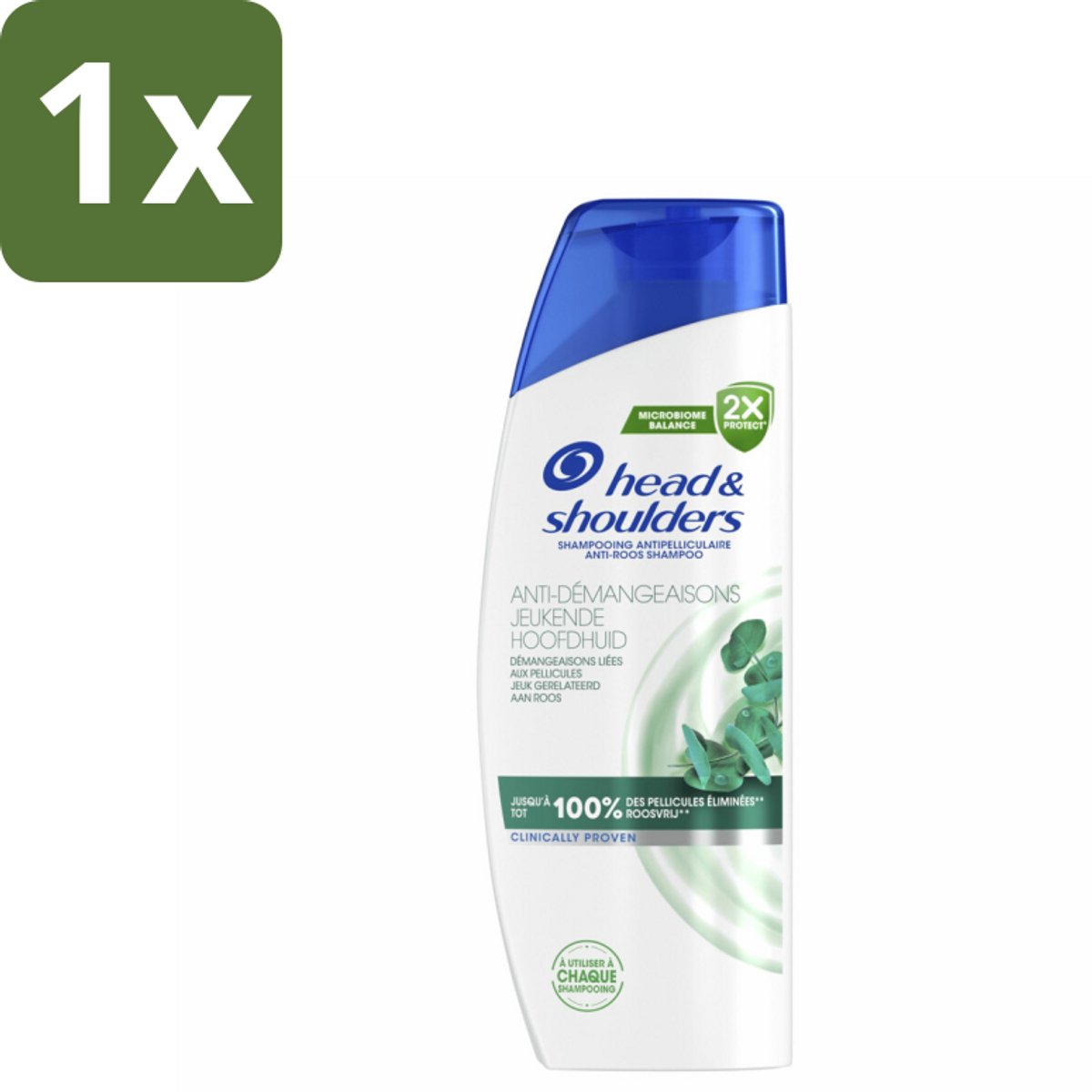 1 x Head & Shoulders - Shampoo - Jeukende Hoofdhuid - 100% Roosvrij - 300 ml - Anti-roos Shampoo - Hoofdoorzaak Roos - Jeukende Hoofdhuid - Microbioom Balans - PH Balans