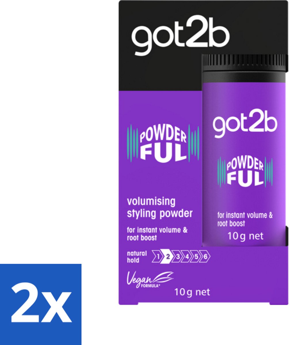 2 x Got2B - Stylingpoeder - Powderful - 10 g - Haar Volume - Haarkleur - Haartextuur - Haarkleur - Haarkleur