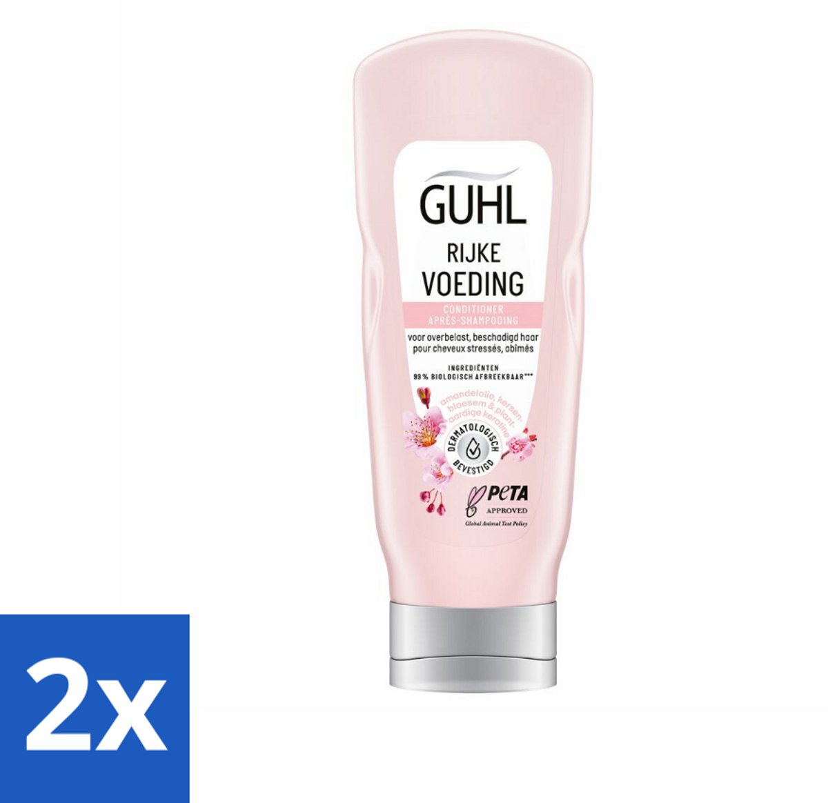 2 x Guhl - Conditioner - Rijke Voeding - 200 ml - Haar Conditioner - Droge Haren - Beschadigd Haar - Haar Herstel - Monoi Olie