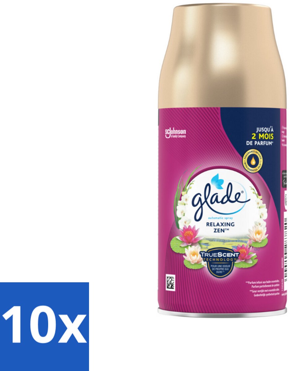 Glade - Navulling Automatische Spray - Relaxing Zen - 269 ml - Bulkverpakking - 10 stuks