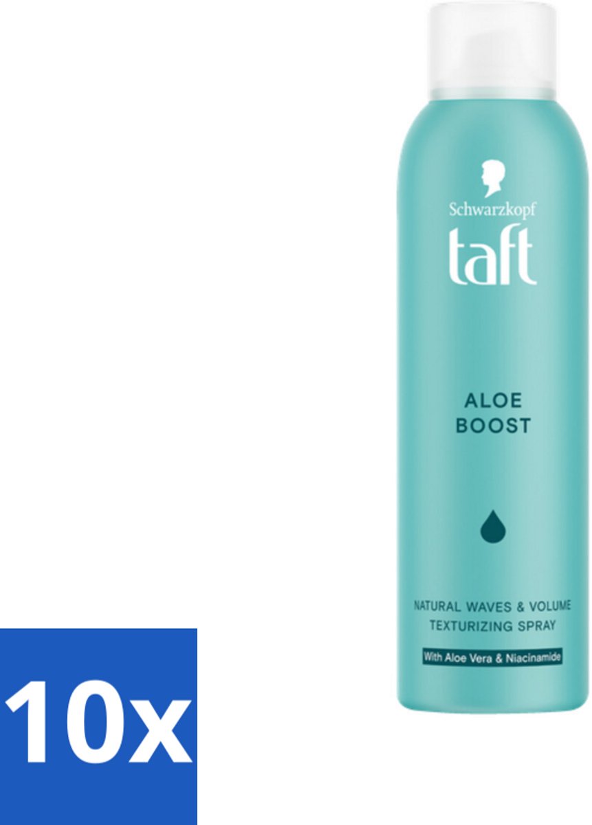 Taft - Texturizing Spray - Aloe Boost - Lichtgewicht volume - 150 ml - Bulkverpakking - 10 stuks