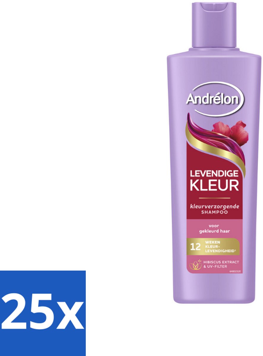 Andrélon – Shampoo – Levendige Kleur – 250 ml - Bulkverpakking - 25 stuks