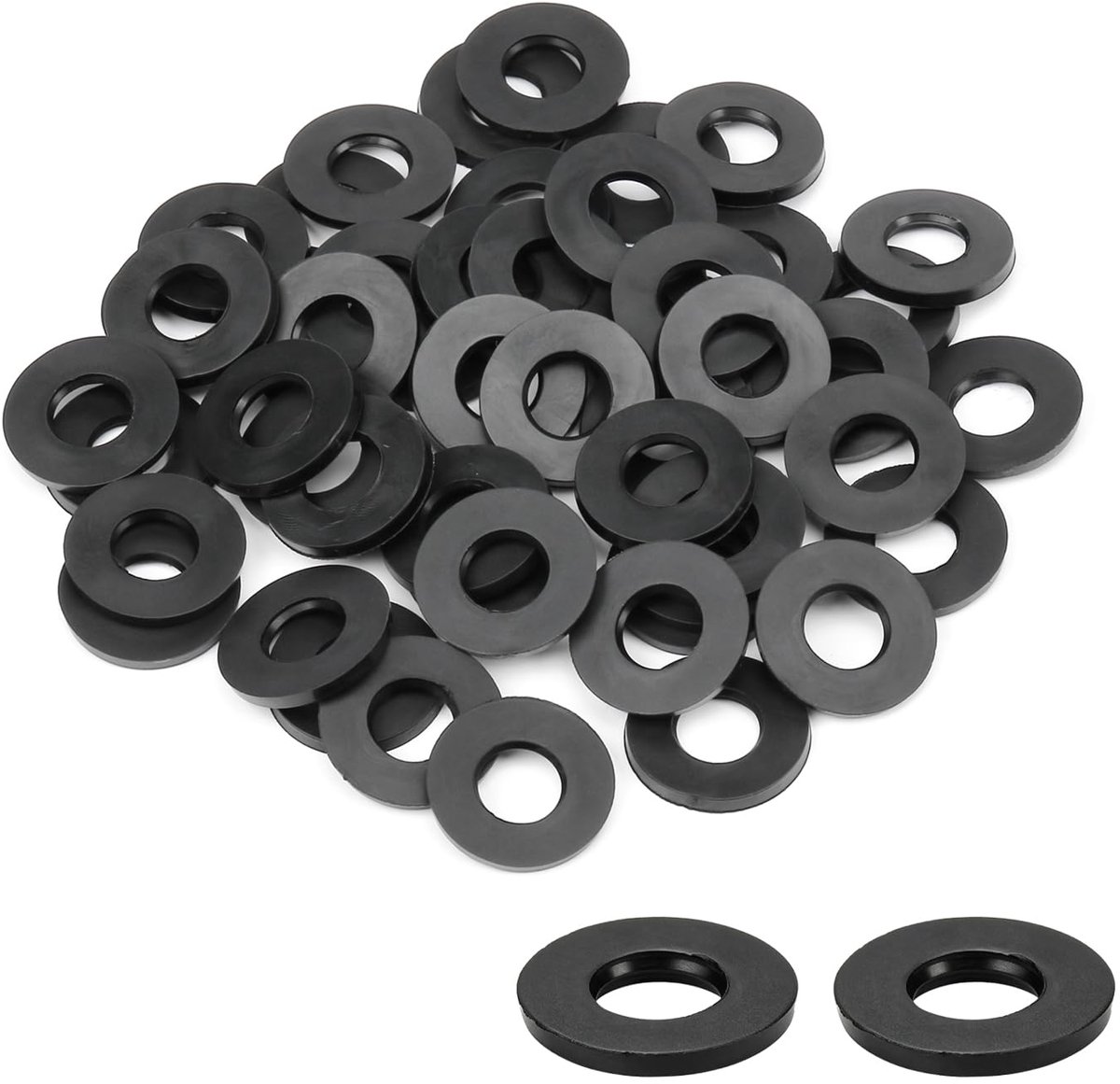 Rubber afdichtringen 10mm ID x 20mm OD - 50 stuks - Zwart - Ideaal voor kraanreparatie - ShopVlot