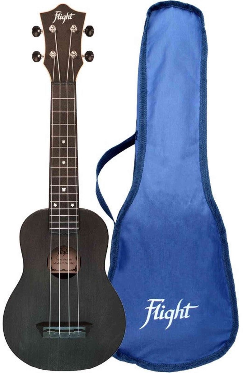 Flight Sopraan Ukelele - Travel Series - Zwart - TUS35BK