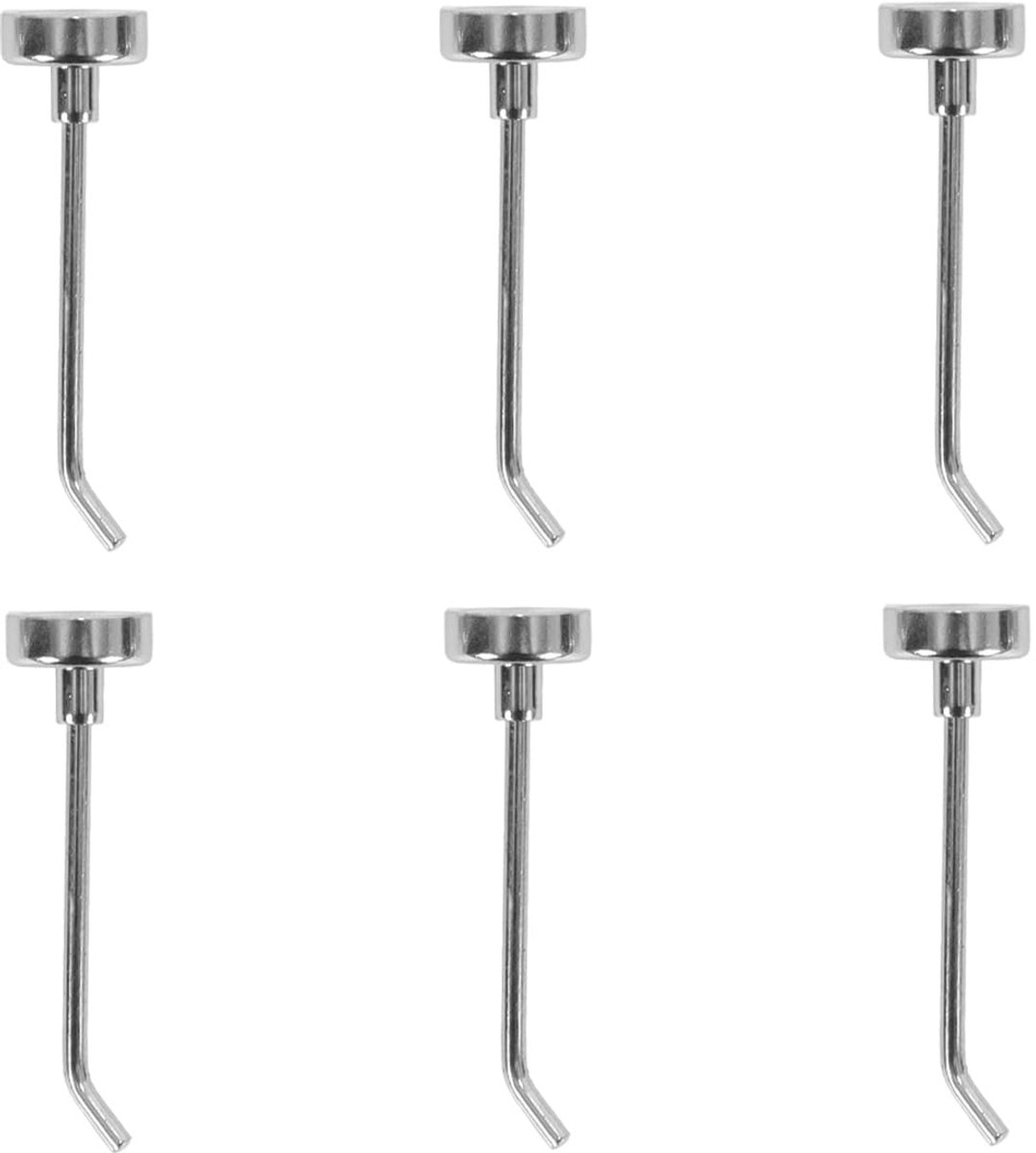 magnetische haken 71,3 mm - zilver - sterk - ideaal voor opbergen in garages - ShopVlot