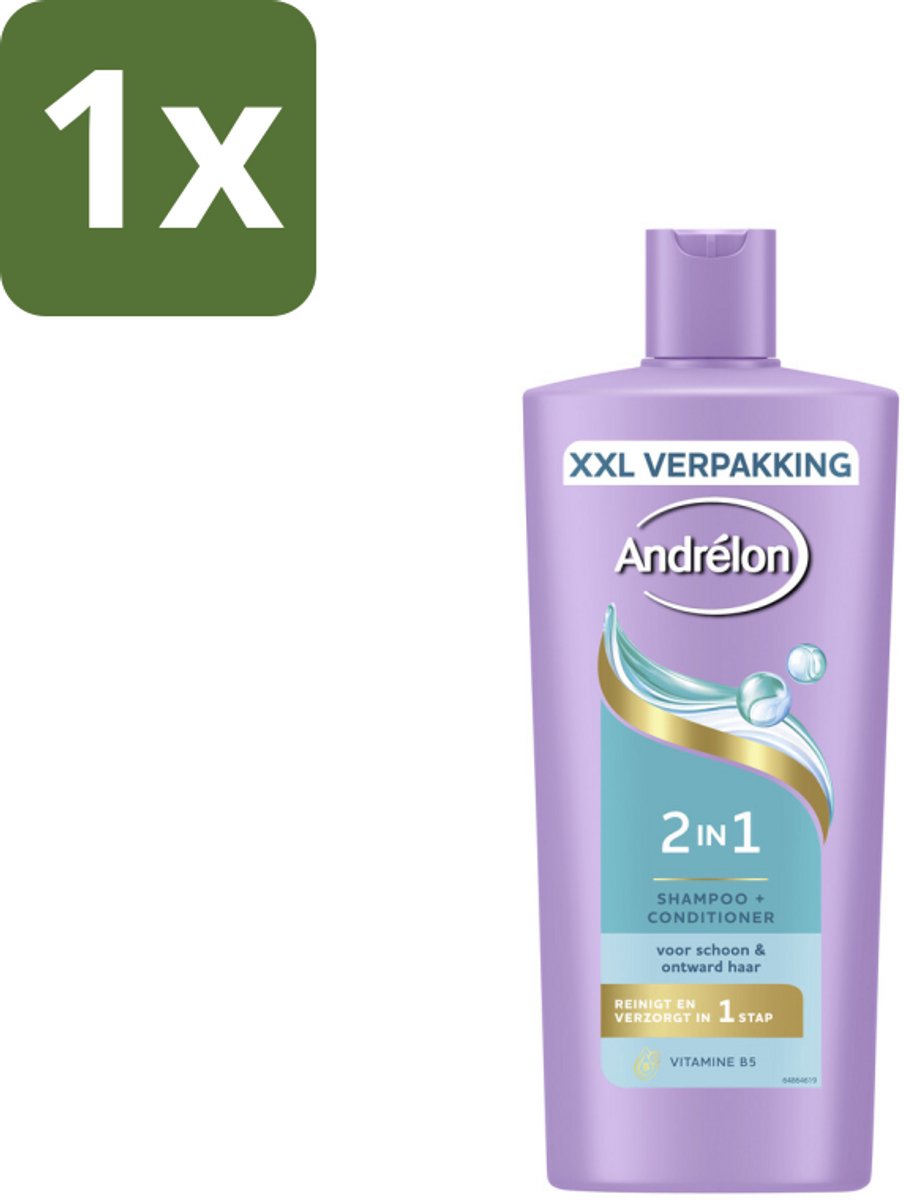 1 x Andrélon – Shampoo 2-in-1 – Iedere Dag – 685 ml - 2-in-1 Shampoo En Conditioner - Haarschoonheid - Haartype - Haartype Voor Alle Haartypes - Haartype Voor Gevoelige Hoofdhuid