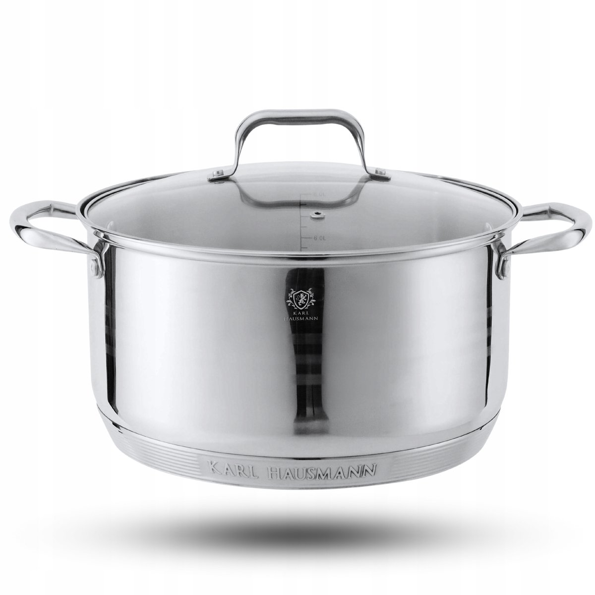 Karl Hausmann Atlas 3.6L RVS Pan met Glazen Deksel - Inductie Geschikt