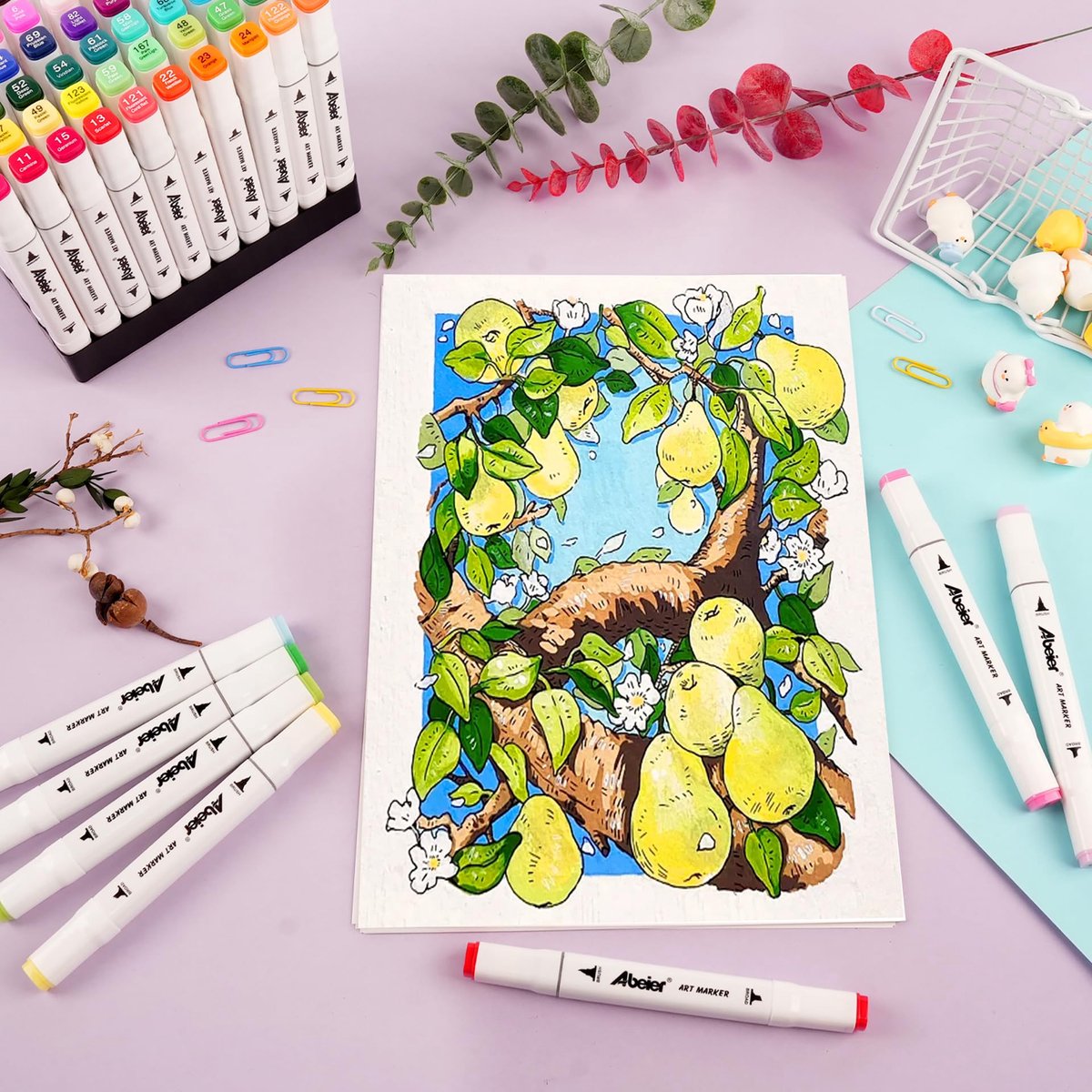 Alcohol Brush Marker, 168 Kleuren Dual Tip Marker Pen voor Volwassen Kleuring, Markeerstift Markers Art Set voor - ShopVlot