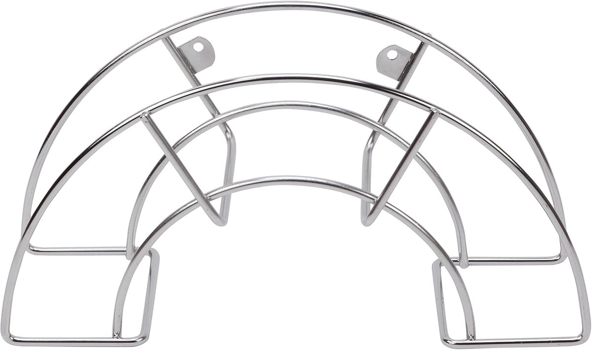Wandslanghouder klein - 304 RVS - Stevige constructie - Voor een nette opbergoplossing