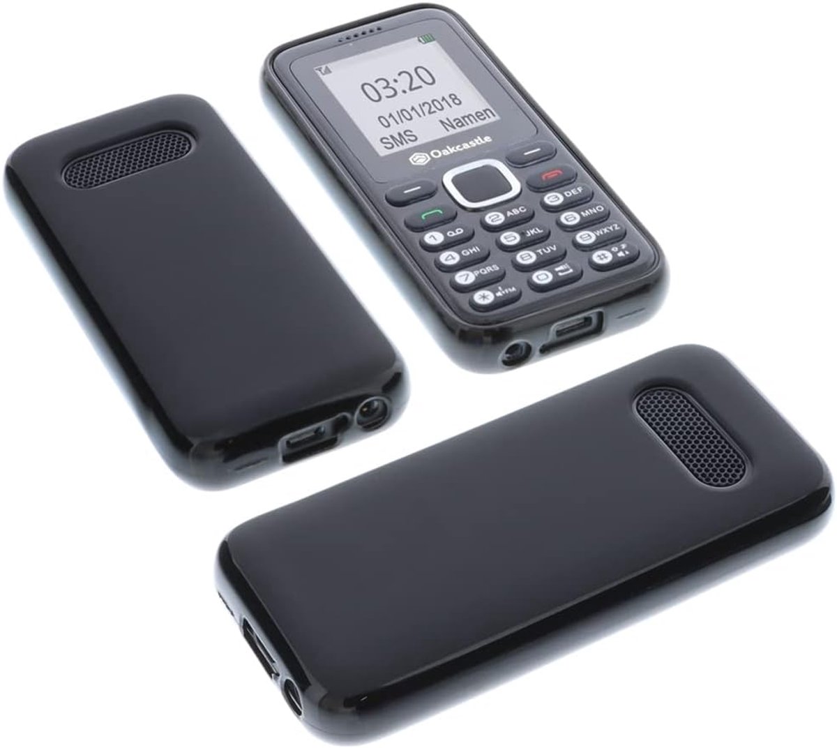 Cover Compatible with Oakcastle F100 Rubber TPU Protection Mobile Phone Case Black - ShopVlot